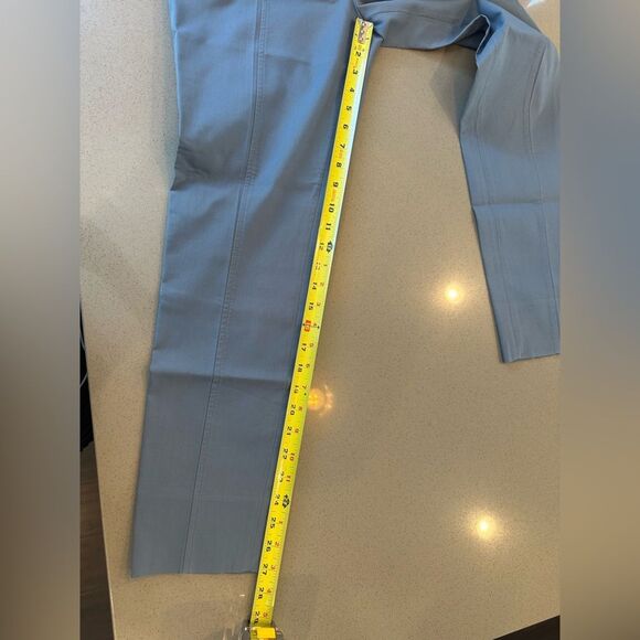 Tory Burch Women's Blue Slit Hem Cotton Blend Pants size 4 - Picture 6 of 15